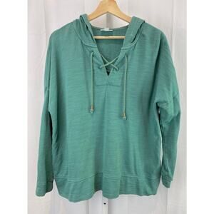 J. Jill Green Hoodie Sweatshirt